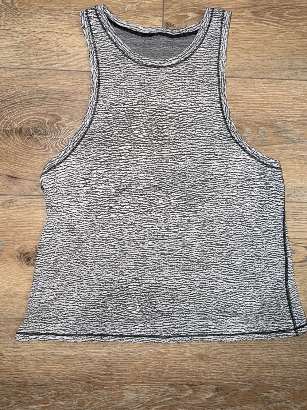 Lululemon Black White High Neck Athletic Tank Top Women’s Size 6